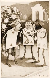 "Gooi geen verf over mij", illustratie voor Lewis Carrolls Alice